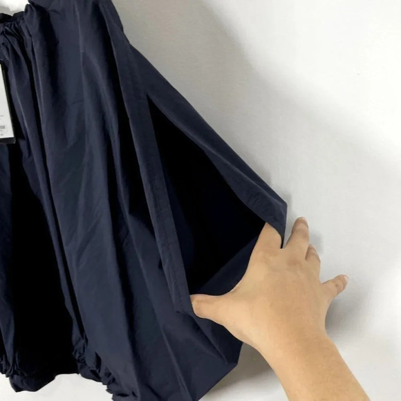 DÉ MOO NWT Lair Shirring Top Round Neck Size 38 Relaxed Fit Short Sleeve Blue - Picture 5 of 9